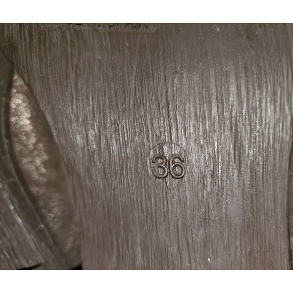 Eric Michael Tatiana Brown Metallic Suede Bootie Size 6/36 - Picture 9 of 10